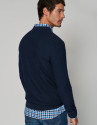 Navy blue structured sweater
