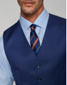 Ink blue wool dress vest