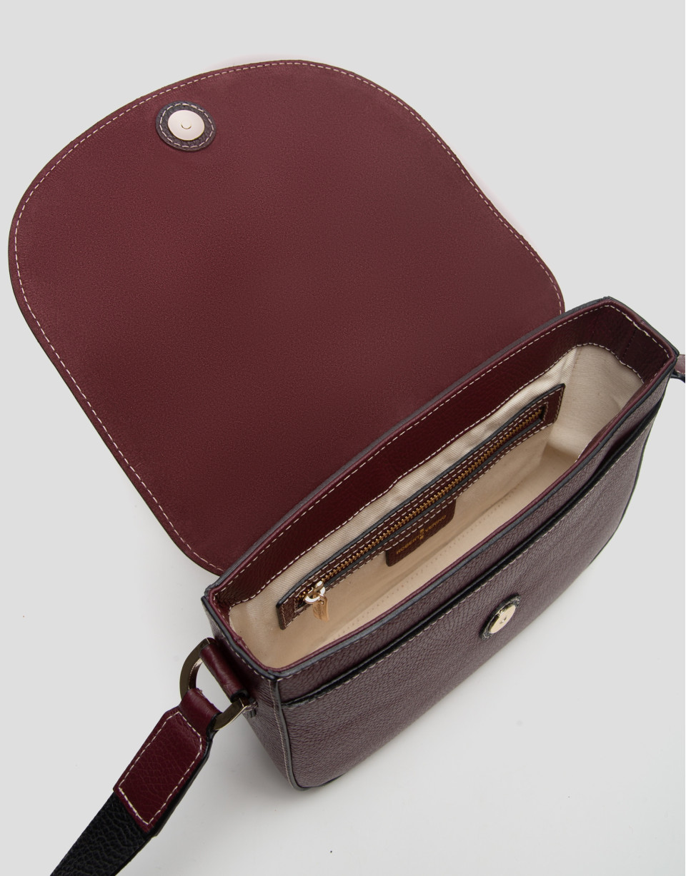Burgundy leather Cuca Maxi shoulder bag
