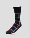 Pack of green checked jacquard socks