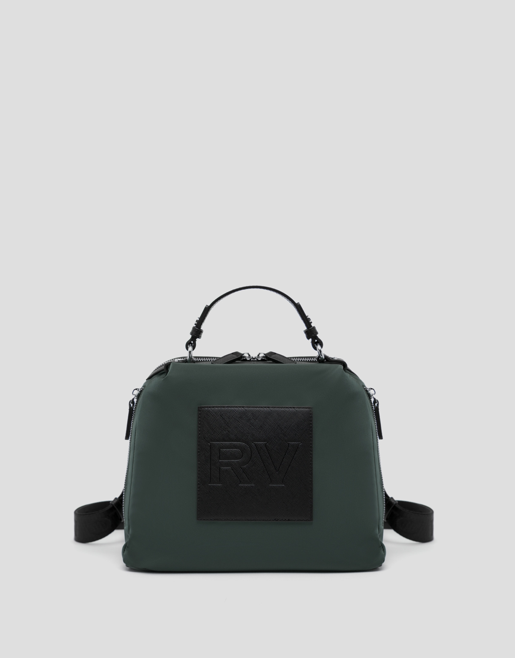 Mochila Dalhia nailon verde grisáceo