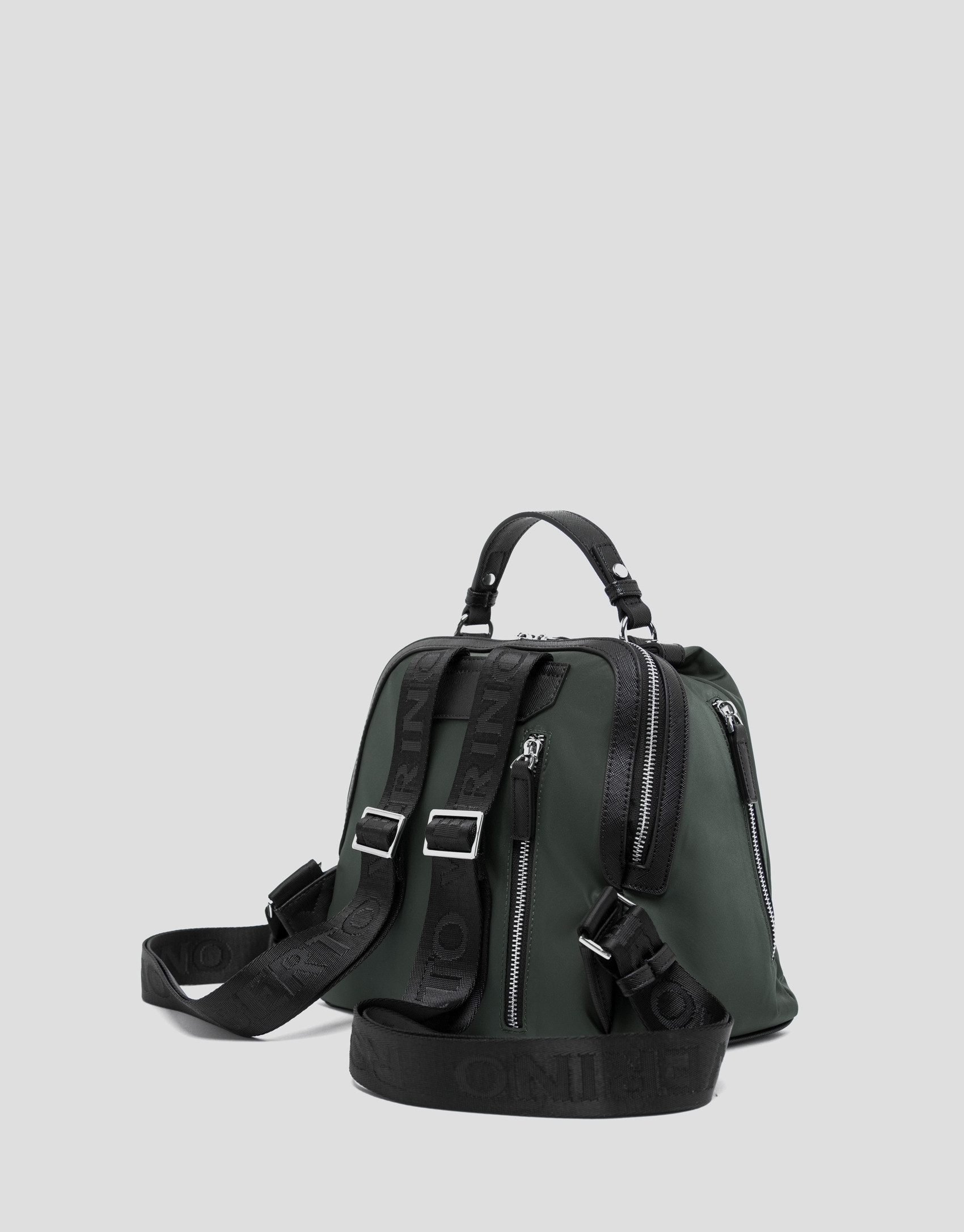 Mochila Dalhia nailon verde grisáceo