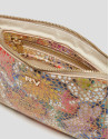 Multicolorfloral Lisa Nano leather clutch bag