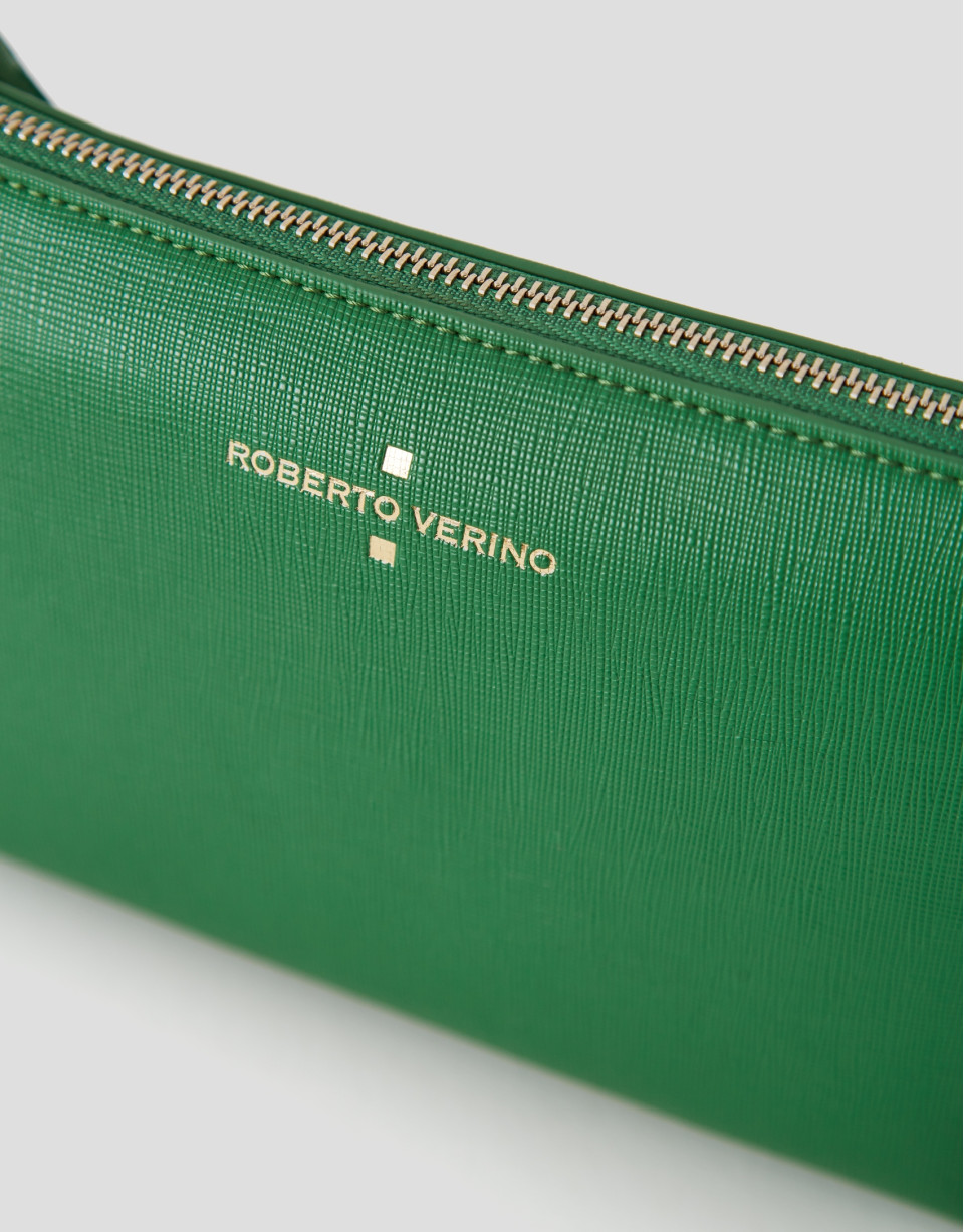 Bolso clutch Lisa Nano piel saffiano verde