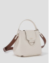 Beige leather Miranda bucket bag