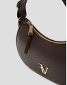 Brown leather Cuca Moon shoulder bag