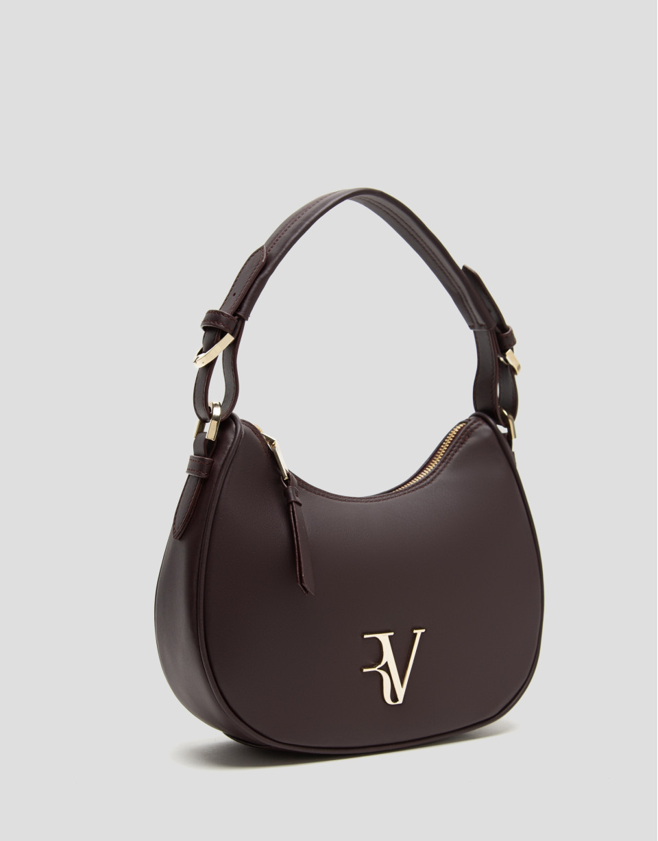 Burgundy leather Cuca Moon shoulder bag