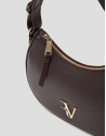 Bolso de hombro Cuca Moon piel burdeos