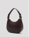 Bolso de hombro Cuca Moon piel burdeos