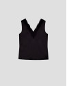 Black lace top with V-neck - Woman - SS2024 | Roberto Verino