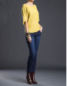 Mustard bee hive sweater 