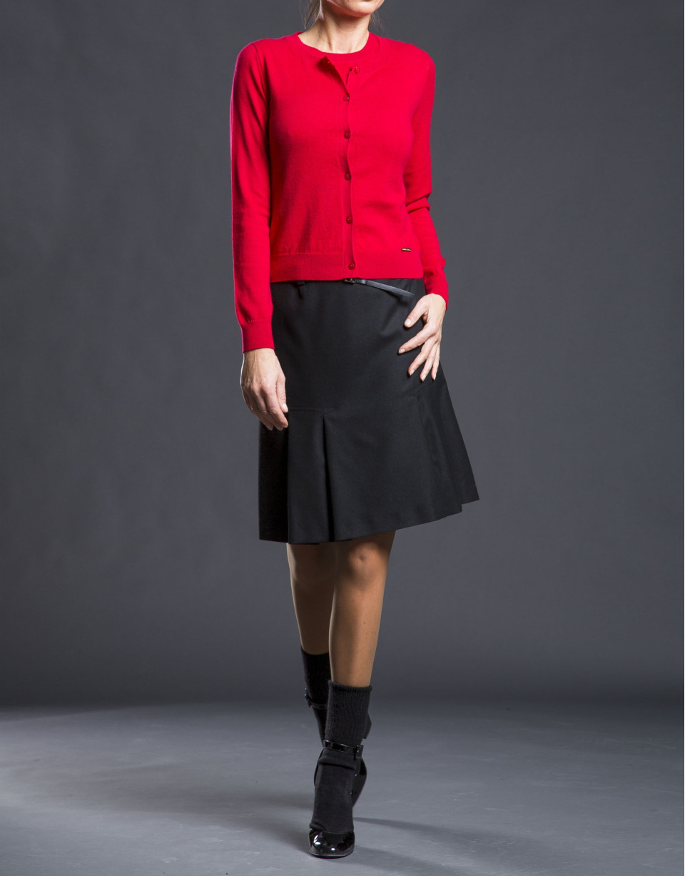 Fine knit red jacket 