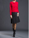 Fine knit red jacket 