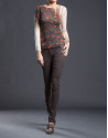 Jersey fino beige estampado