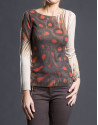 Jersey fino beige estampado
