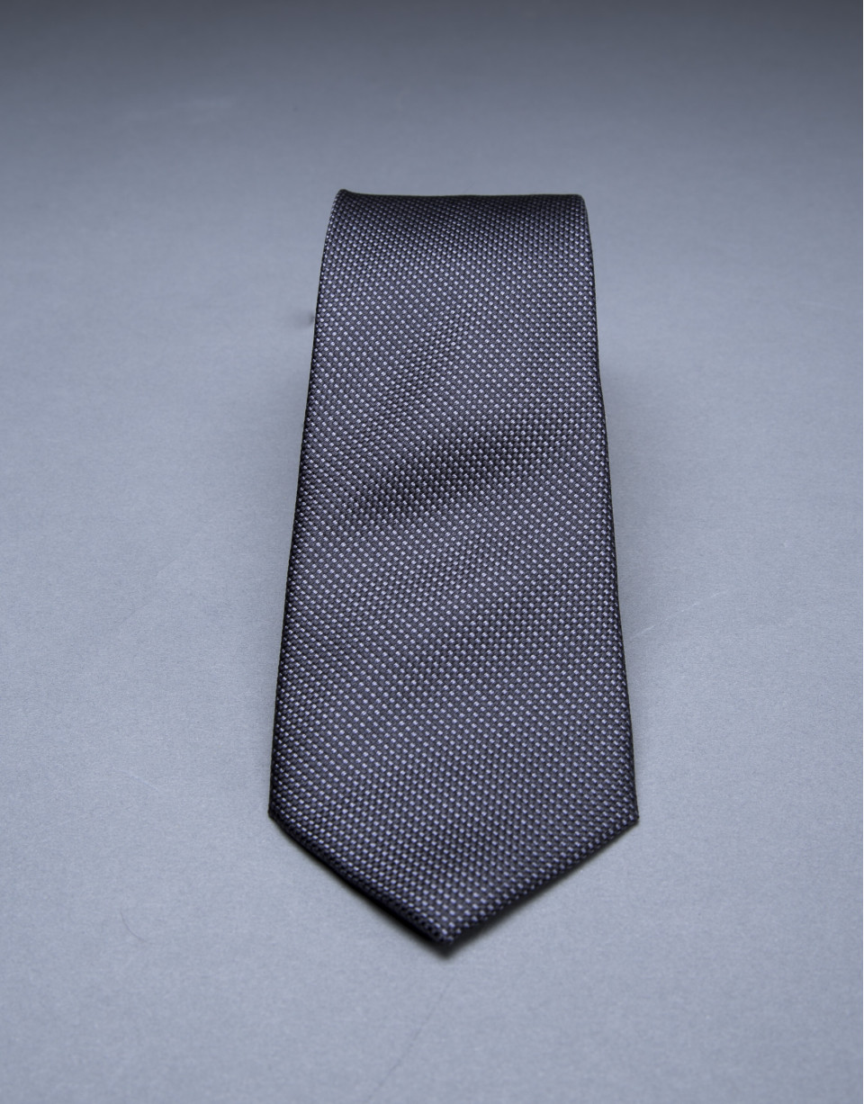 Corbata microdibujo gris