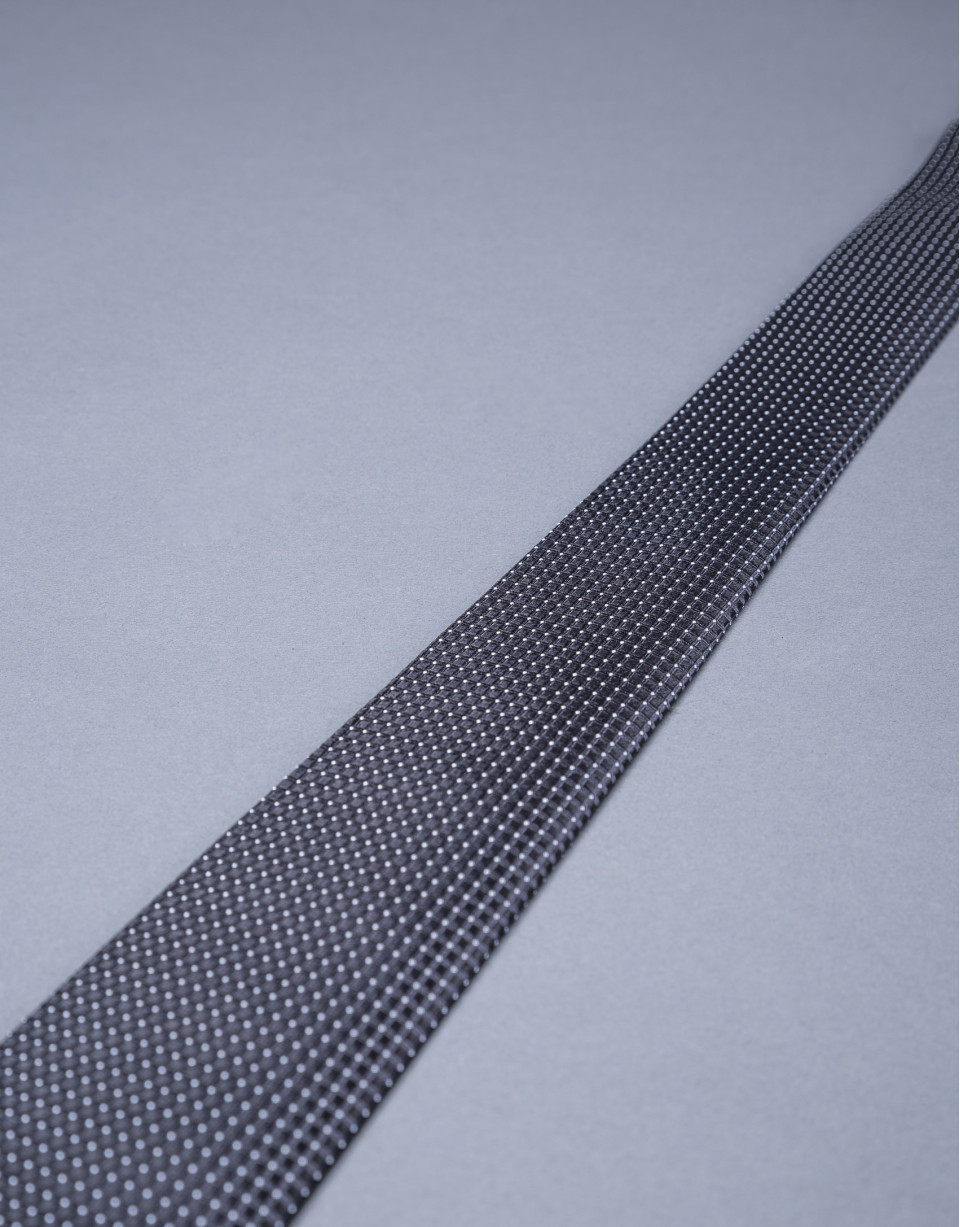 Corbata microdibujo gris
