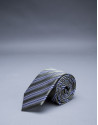 Corbata multirayas kaki azul