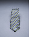 Corbata multirayas kaki azul