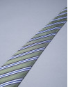 Khaki - blue striped tie 