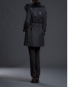 Abrigo-trench pelo natural
