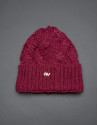 Gorro en punto burdeos