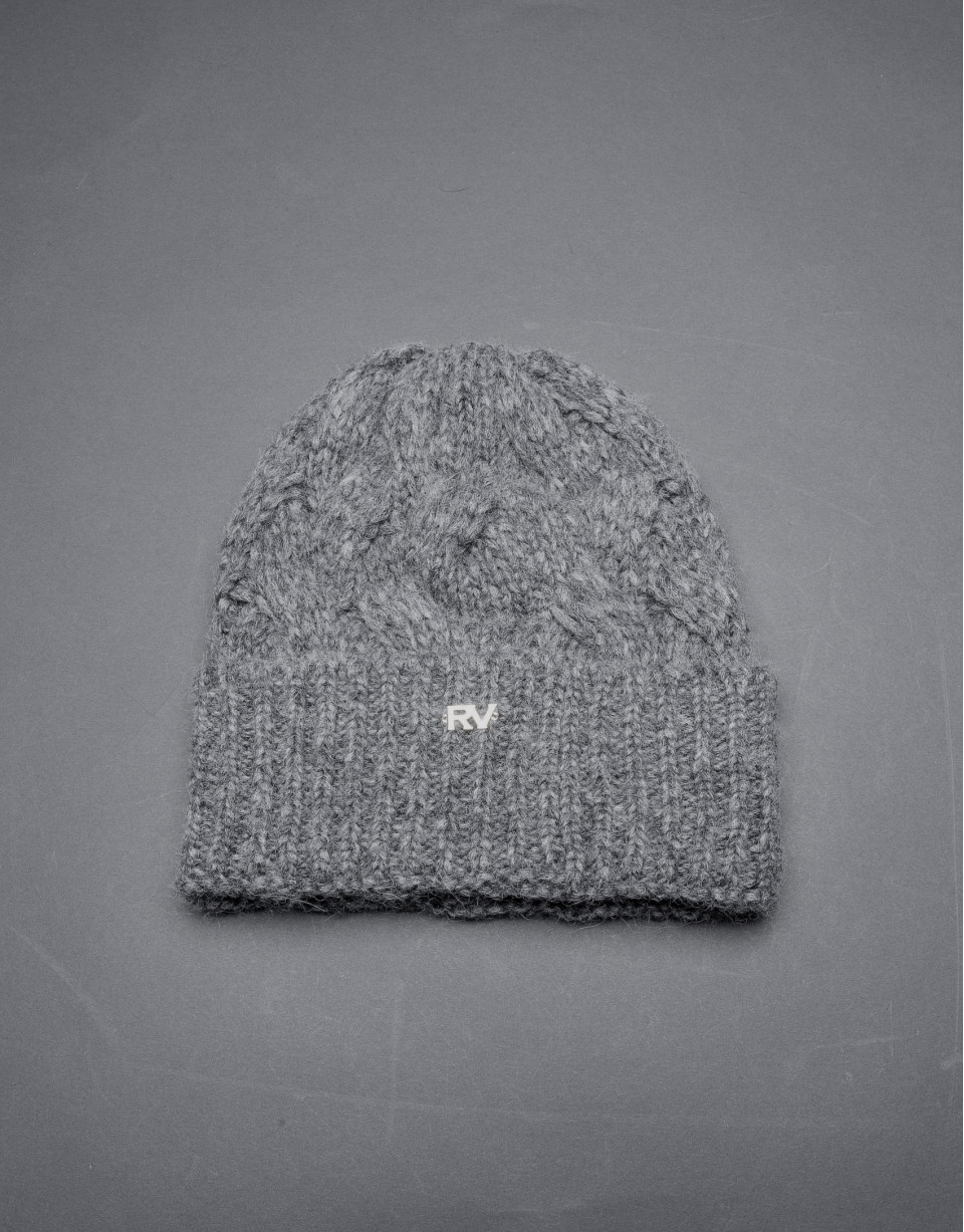 Gorro en punto gris