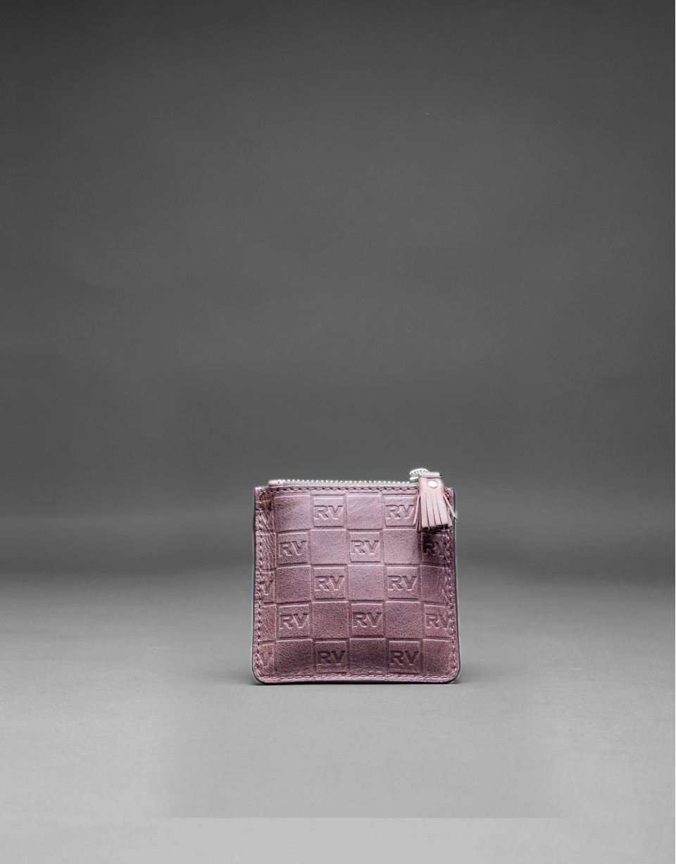 Brown change purse with embossed RV