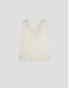 Ecru lace top with V-neck