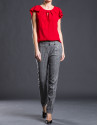 Red ruffled fantasy top