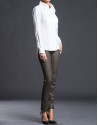 White pleated shirt