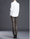 White pleated shirt