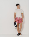 Red bathing suit with floral print - Man | Roberto Verino