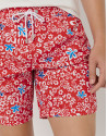 Red bathing suit with floral print - Man | Roberto Verino
