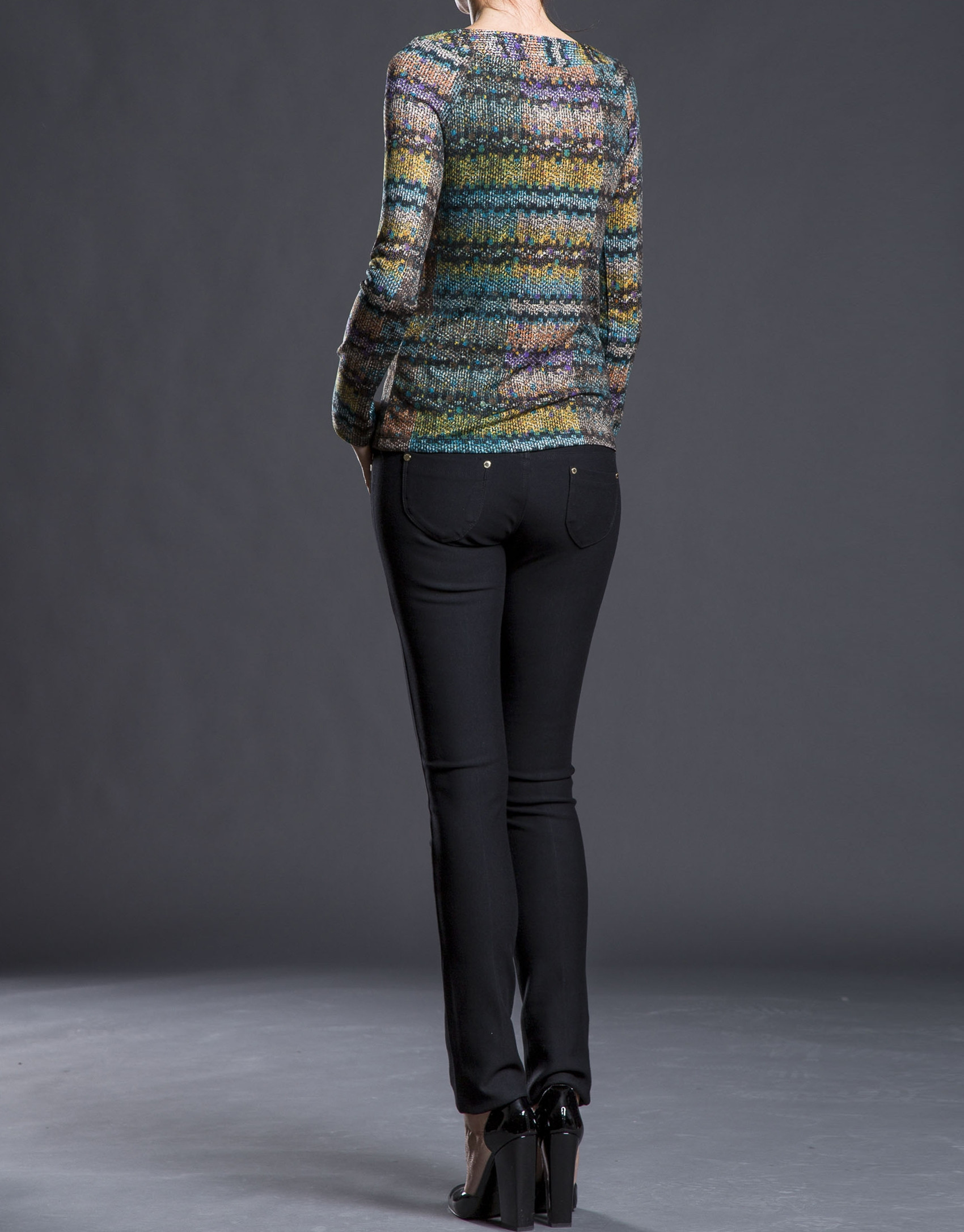 Green fantasy print top