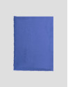 Fular modal azul con logo bordado a mano