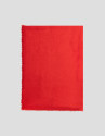 Fular modal rojo con logo bordado a mano