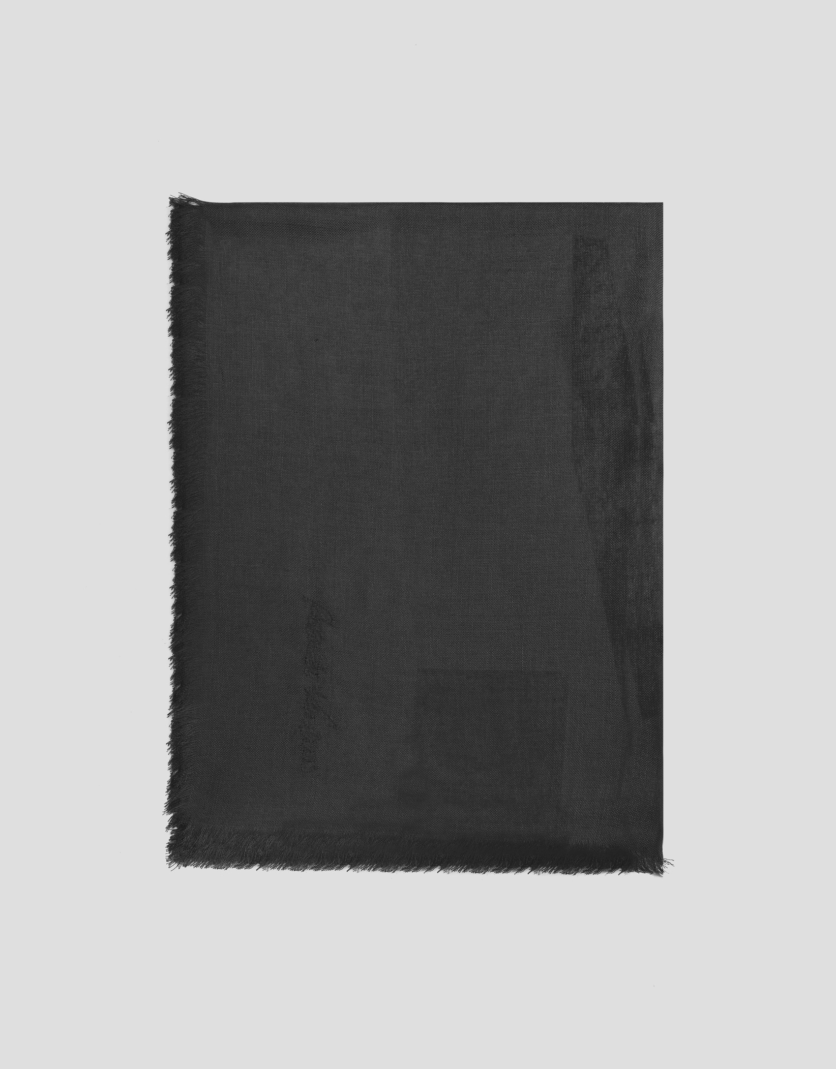 Black rayon foulard with embroidered RV logo
