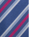 Corbata seda azul con rayas en blanco, ... | Roberto Verino