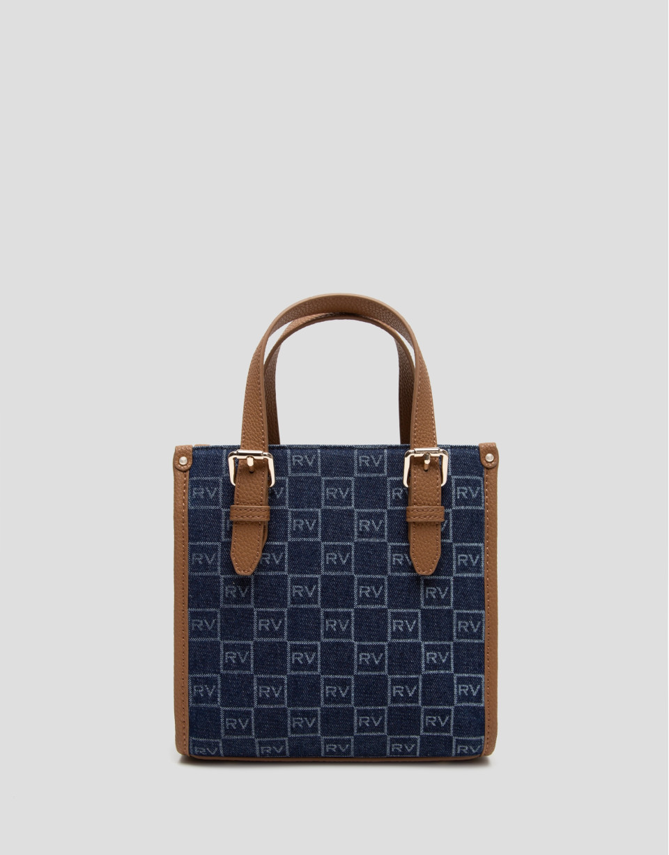 Denim Linda Mini Satchel handbag - Woman | Roberto Verino