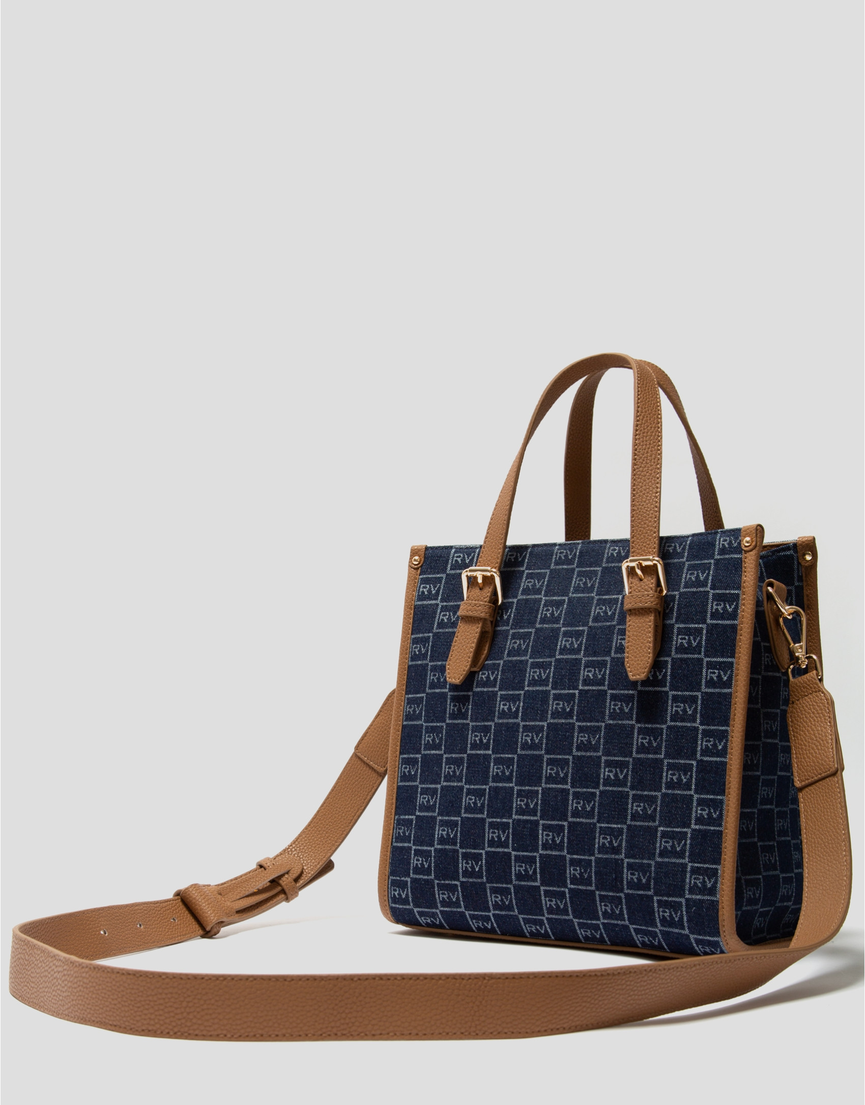 Bolso de mano Linda Satchel Maxi Denim - Mujer | Roberto Verino