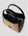 Bolso de mano Louise Satchel beige y negro | Roberto Verino