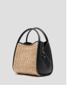 Beige and black Louise Satchel handbag - Woman | Roberto Verino
