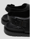 Men's black leather strappy sandals