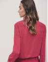 Blusa tabla central crepé ligero frambuesa | Roberto Verino