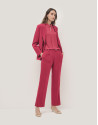 Raspberry shirt with central pleat in flaire ... | Roberto Verino