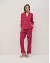 Blazer cruzada crepé frambuesa - Mujer - OI2024 | Roberto Verino