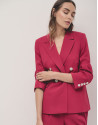 Blazer cruzada crepé frambuesa - Mujer - OI2024 | Roberto Verino
