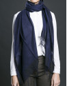 Foulard franjas azul