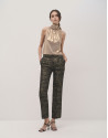 Straight jacquard golden waves pants - Woman | Roberto Verino